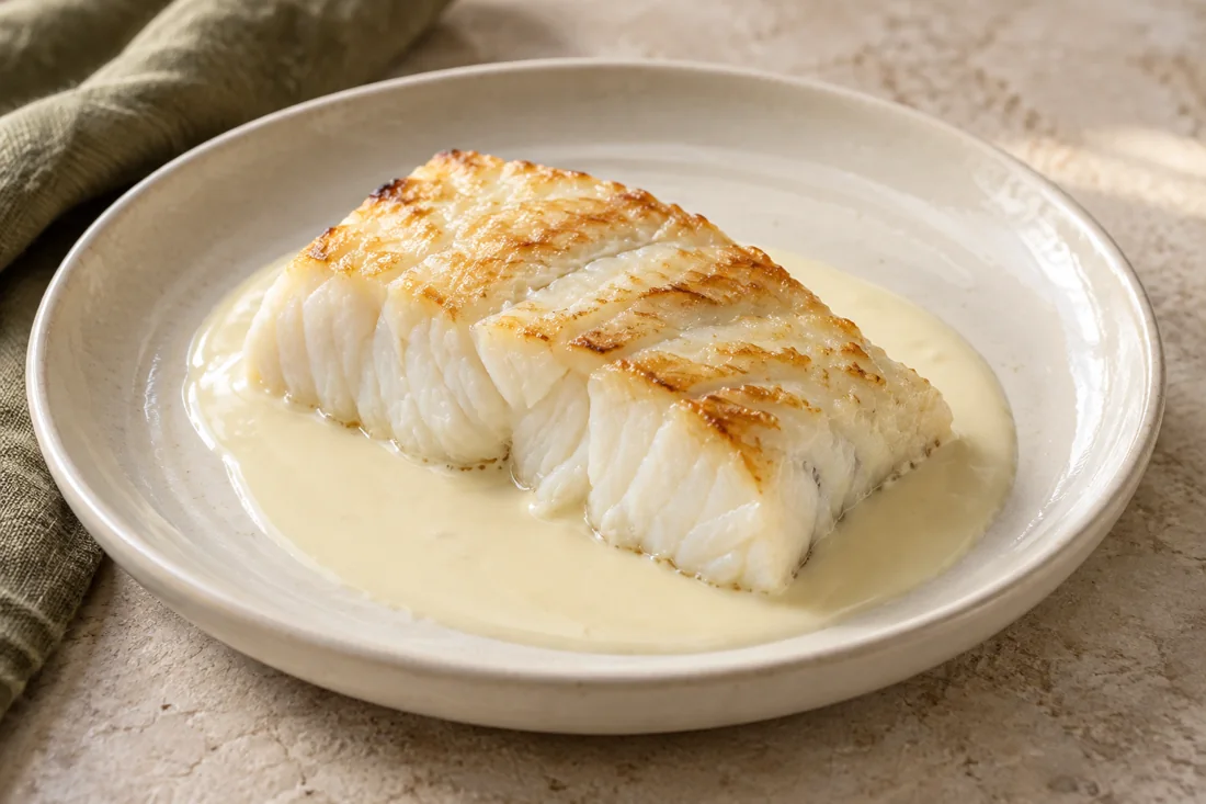 Imagen ilustrativa de Bacalao fresco con crema