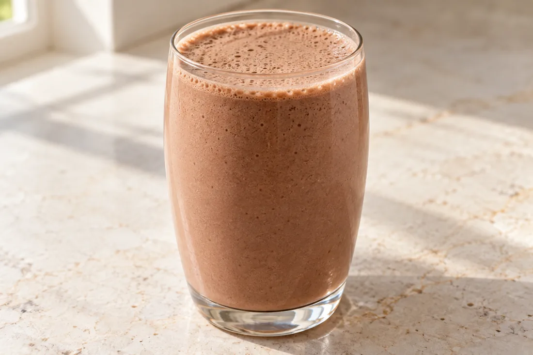 Imagen ilustrativa de Batida Isopure de cacao y ricotta