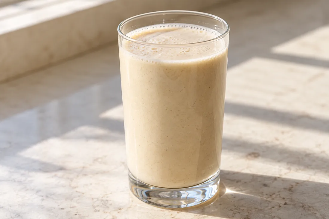 Imagen ilustrativa de Batida Isopure de tahini y vainilla
