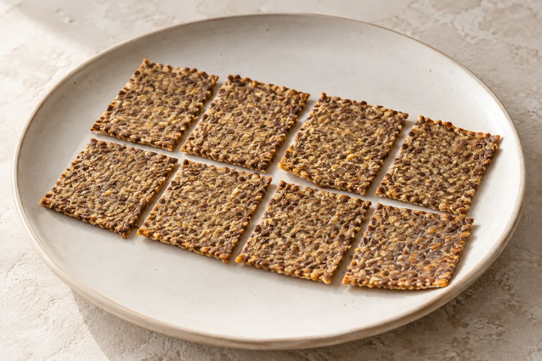 Imagen ilustrativa de Crackers de linaza y parmesano