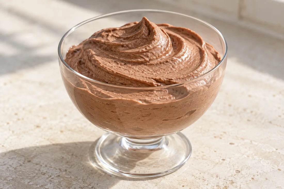 Imagen ilustrativa de Crema de yogur con cacao