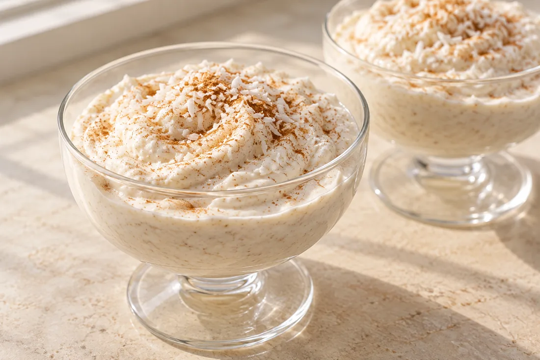 Imagen ilustrativa de Crema de yogur con canela y coco