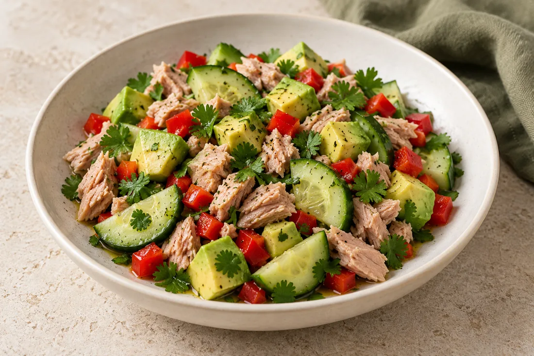 Imagen ilustrativa de Ensalada de atún con aguacate