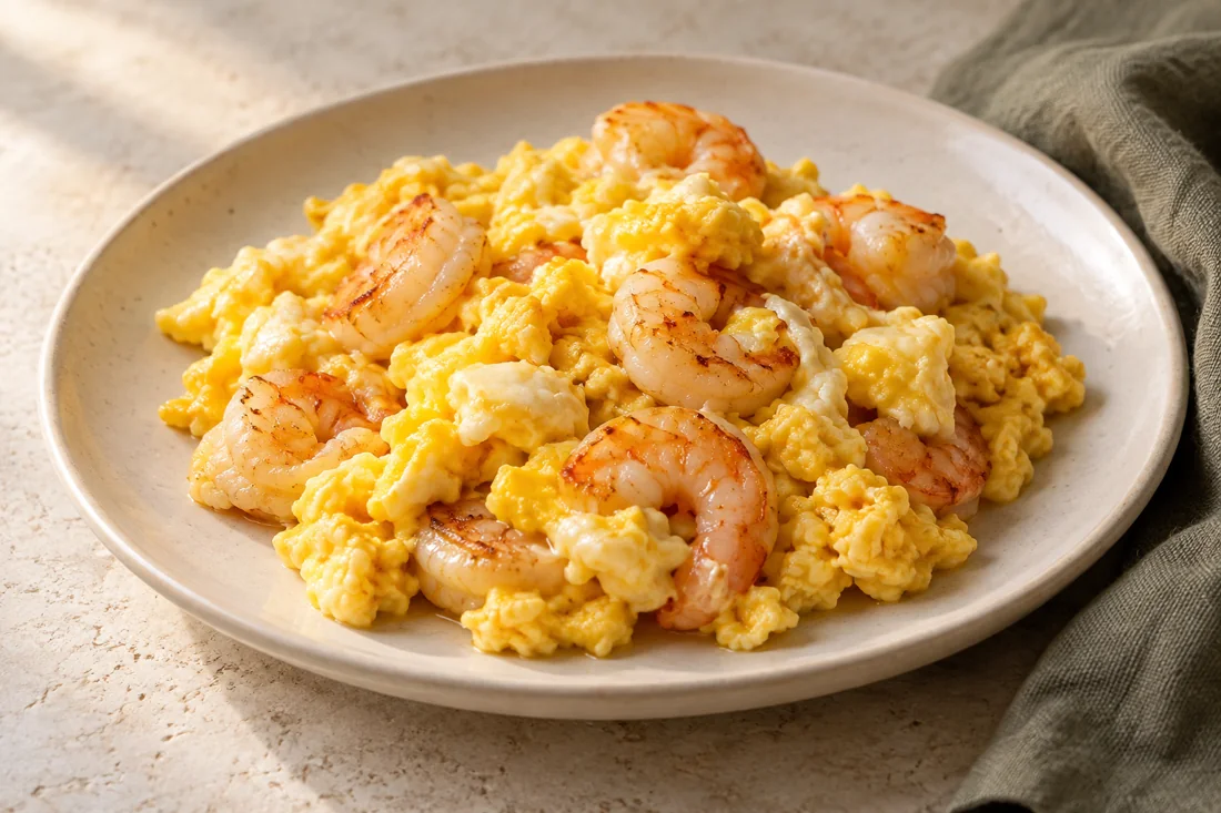 Imagen ilustrativa de Huevos con camarones