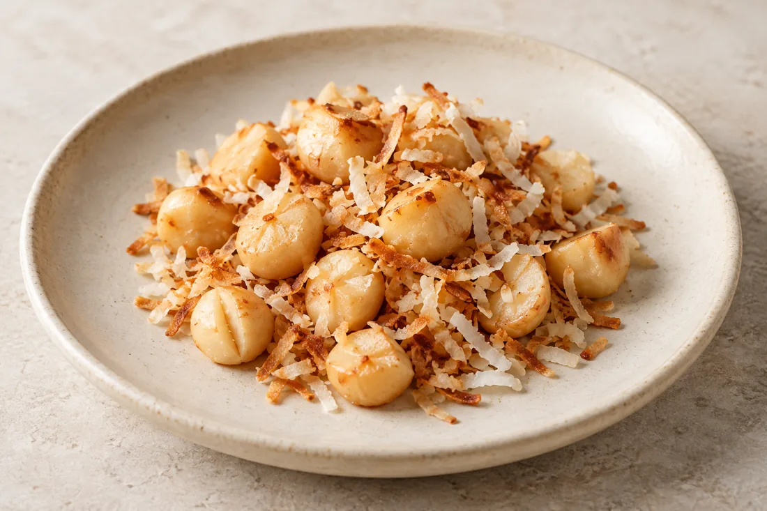 Imagen ilustrativa de Macadamias con coco tostado