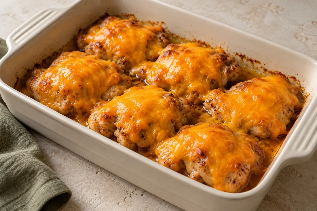 Imagen ilustrativa de Muslo de pollo con cheddar
