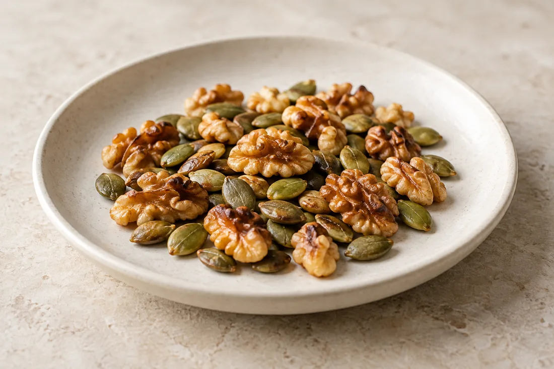 Imagen ilustrativa de Nueces con semillas crujientes