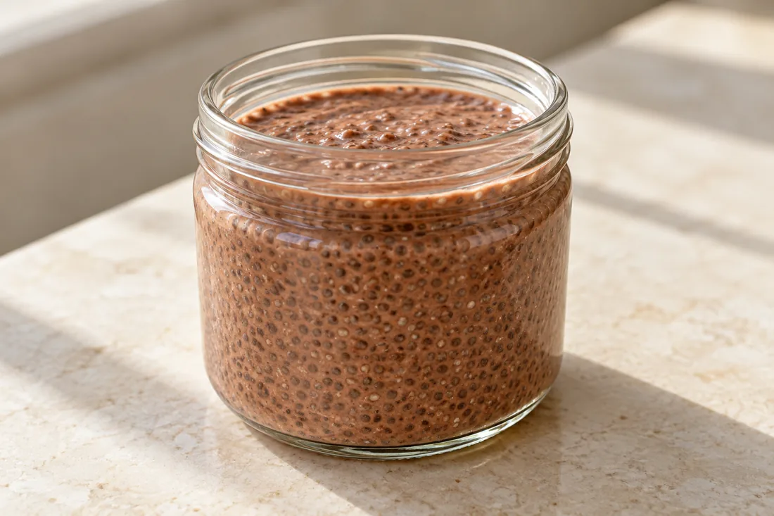 Imagen ilustrativa de Pudín de chía con cacao
