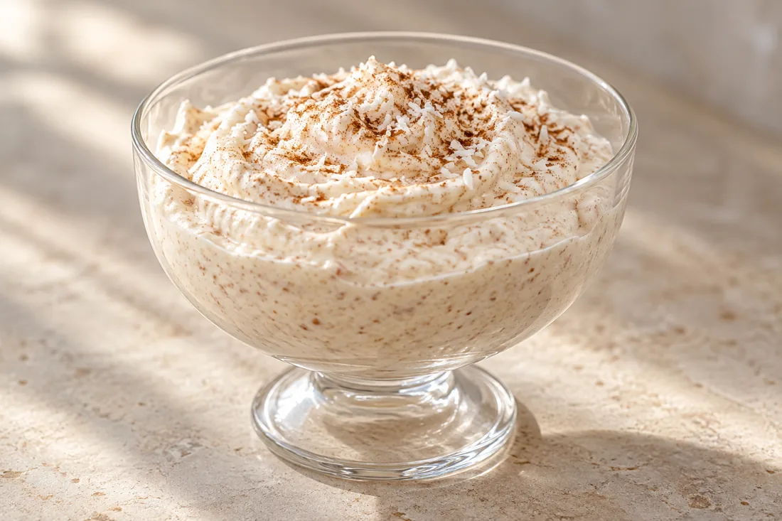 Imagen ilustrativa de Ricotta batida con canela y coco