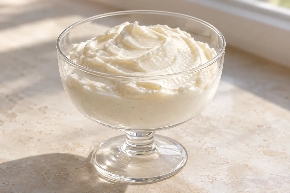 Imagen ilustrativa de Ricotta batida con vainilla