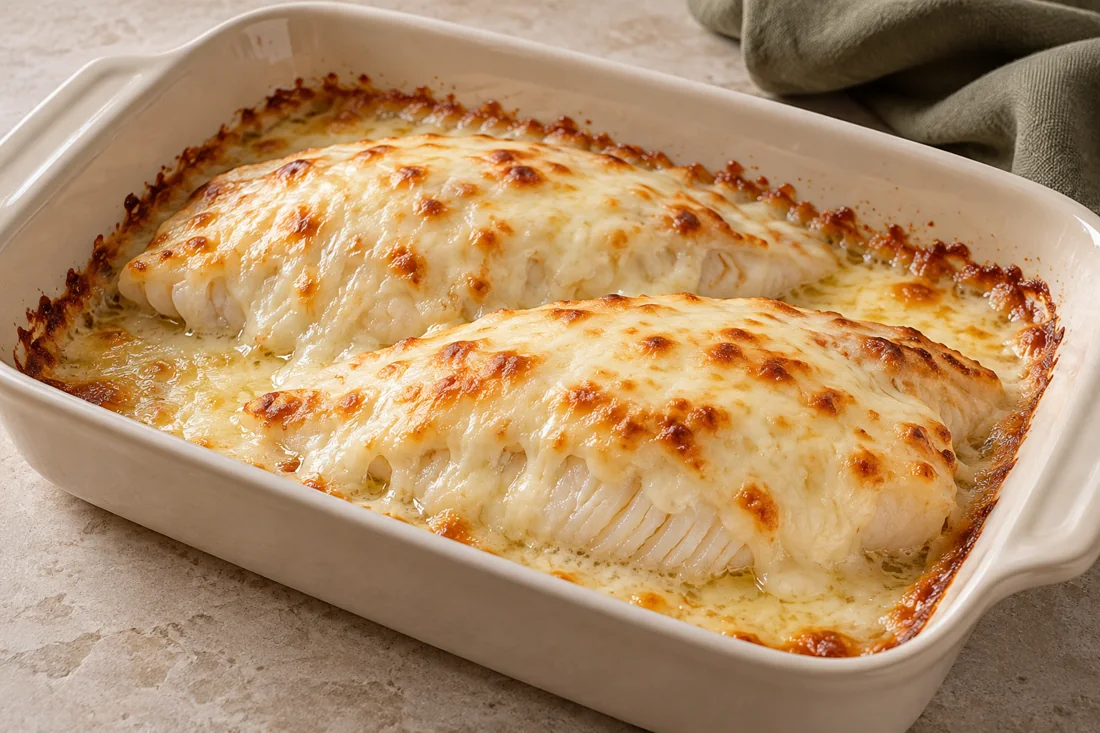 Imagen ilustrativa de Tilapia gratinada con mozzarella