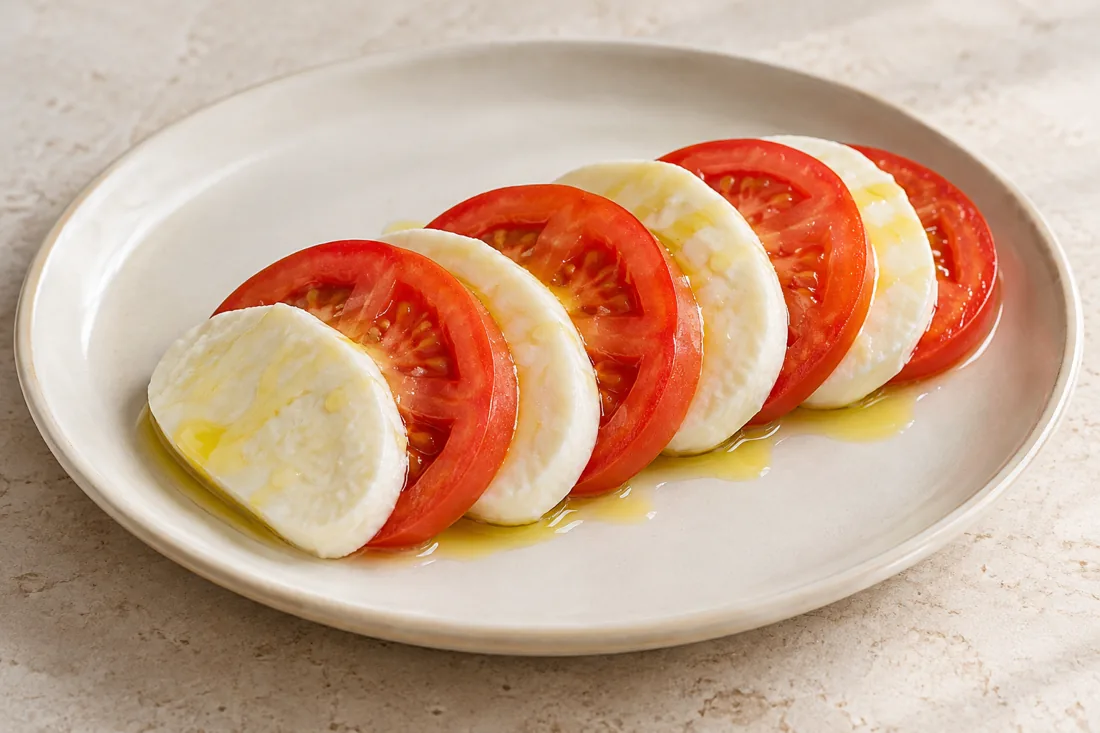 Imagen ilustrativa de Tomates con mozzarella