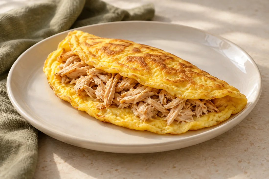 Imagen ilustrativa de Tortilla de pollo desmenuzado