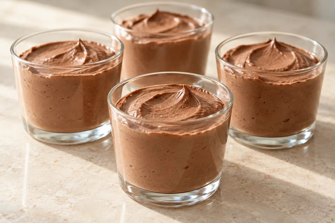 Imagen ilustrativa de Vasitos de cheesecake de cacao