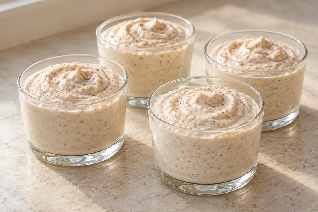 Imagen ilustrativa de Vasitos de cheesecake de canela y coco