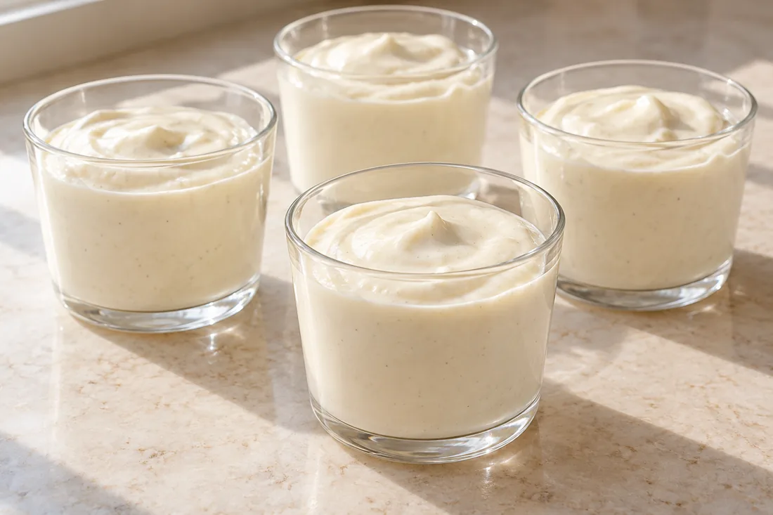 Imagen ilustrativa de Vasitos de cheesecake de vainilla