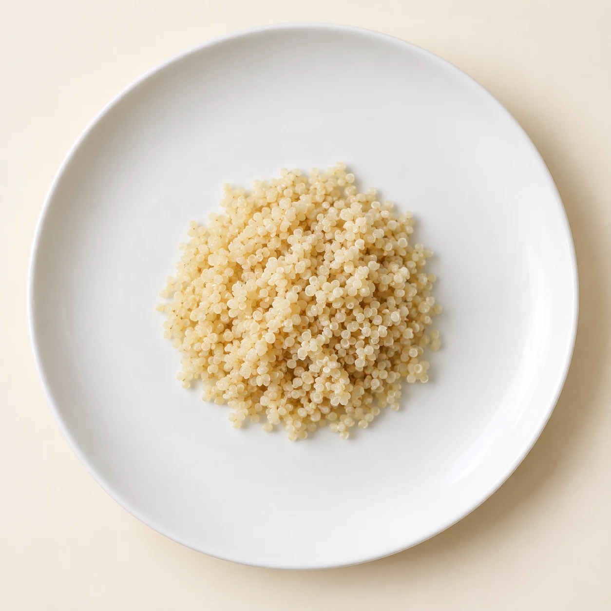 Porción visual aproximada de quinoa cocida