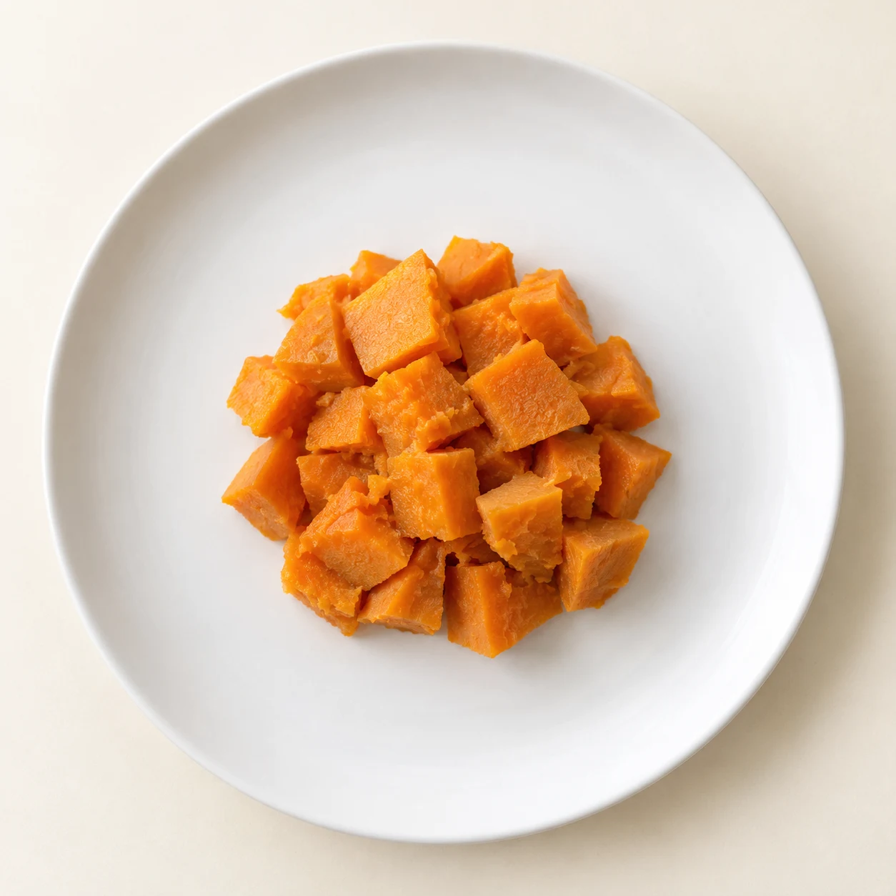 Porción visual aproximada de batata al horno sin piel