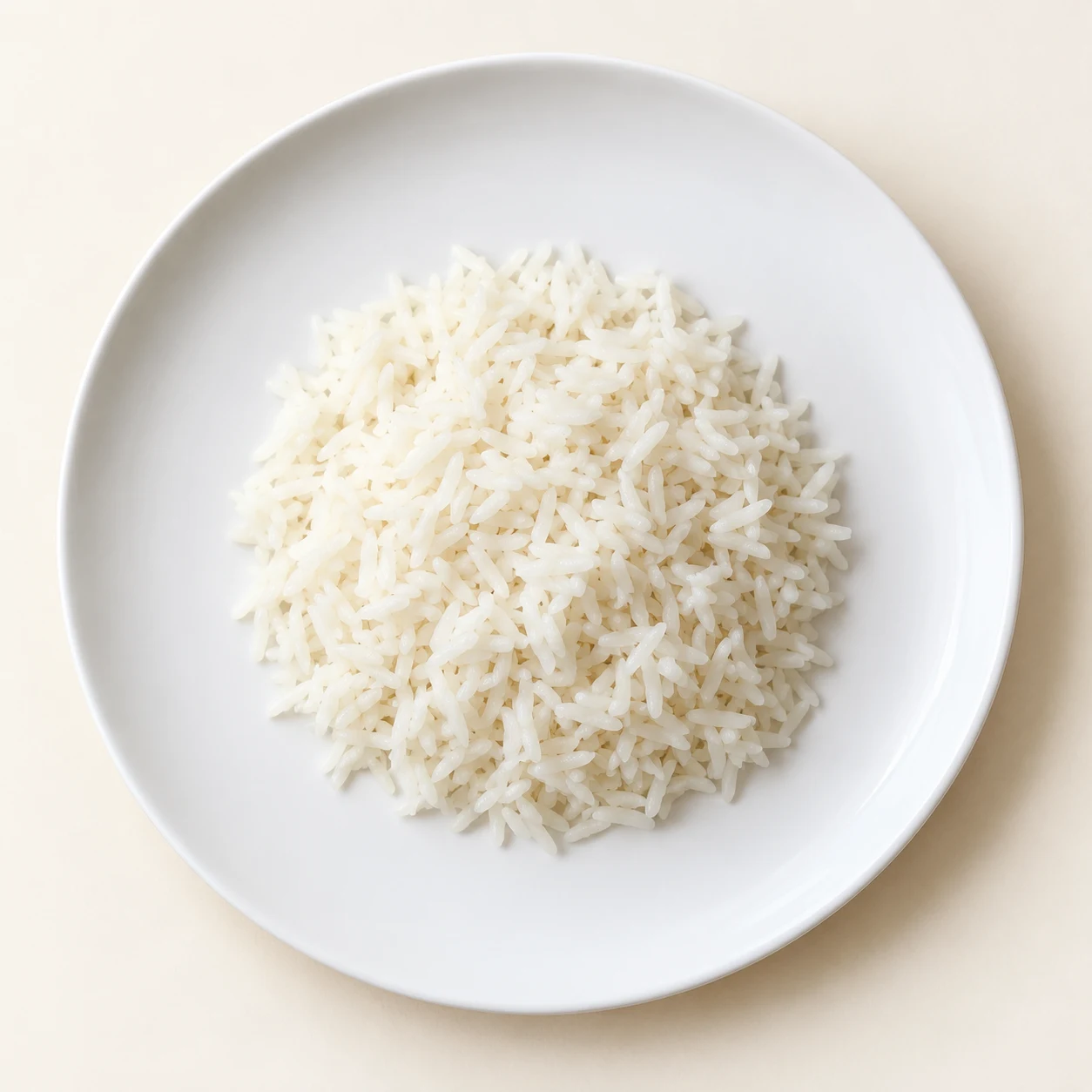 Porción visual aproximada de arroz blanco cocido